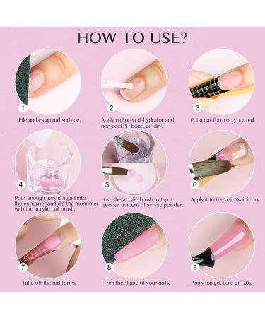 Saviland Acrylic Nail Kit - Complete Set for Beginners with 3 Colors, Drill Nails, Brushes - DIY Nail Extension & Carving - Buy Online on SooperMarket.com
