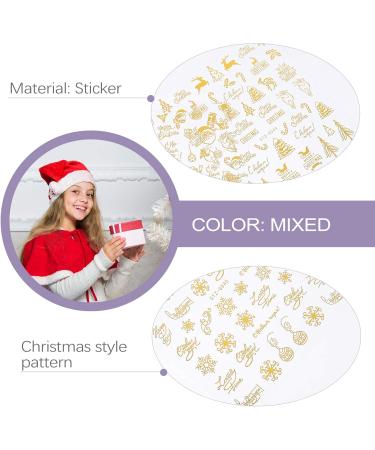Minkissy Santa Stickers 9 Sheets Christmas Nail Stickers 3D Golden Nail Art Self-adhesive Stickers Decals Tips Wraps for Women Girls Christmas Hoilday Nail Decor (Random) Glitter Stickers - Buy Online on SooperMarket.com