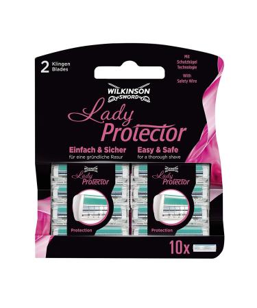 Wilkinson Sword Lady Protector Razor Blades for Women's Razors 10 Pieces 10 pieces (1 pack)