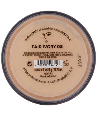bareMinerals Matte SPF15 Foundation 02 - Fair Ivory 0.21oz | Mineral Powder Makeup - Buy Online on SooperMarket.com