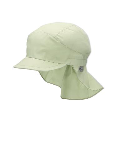 Sterntaler girls peaked cap with neck protection medium green 47