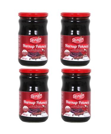 Johannisbrots syrup - Keciboynuzu Pekmezi/Vegan/100% natural content/without dyes/without preservatives/gluten -free/nature/4 x 640GR 4 Pack