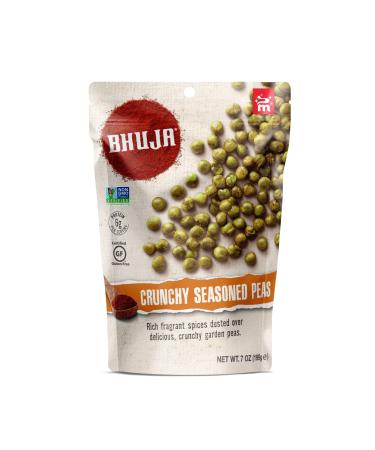 Majans Bhuja Gluten Free Snack Mix, Non-GMO, No Preservatives, Vegetarian Friendly, No Artificial Colors or Flavors, Crunchy Seasoned Peas, 7 Ounce (Pack of 6)