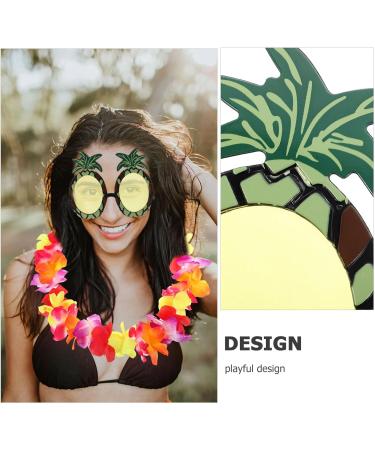 GALPADA 1 Set Pineapple Sunglasses and Hawaiian Leis Set Luau Flower Leis Necklace Headbands and Wristbands for Tropical Hawaiian Beach Party Decorations Birthday Party Favors - Buy Online on SooperMarket.com