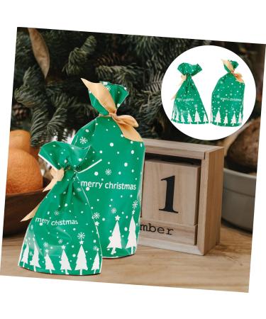 KOMBIUDA Christmas Sack 50pcs Christmas Bag Candy Bags Halloween Candy Christmas Drawstring Bag Snowflake Crisp Ribbon - Buy Online on SooperMarket.com