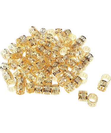 B Blesiya Lots 100 Pieces Hair Clip Rings Decorations Braid Hair Loops Headband Accessories Braiding Metal Cuffs Gold 10x8 mm 1 count (Pack of 100) Gold - Buy Online on SooperMarket.com