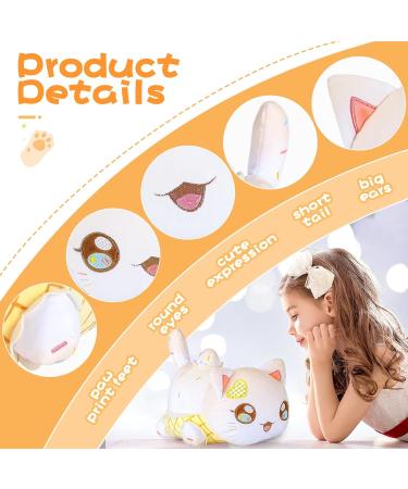 Laibuy Cat Stuffed Animal Toy | Soft Cat Cushion Plush Pillow for Kids | Funny Pussy Plushie Gift | Orange Kitten Stuffed Toy - Buy Online on SooperMarket.com