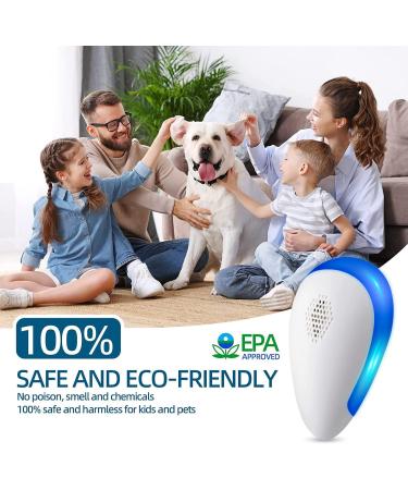 MOVEPEST Ultrasonic Pest Repeller 6 Pack - Indoor Pest Repellent for Mosquito, Mice, Roach, Spider - Dual Chip Technology for Effective Pest Control in Home, Office, and Warehouse - Buy Online on SooperMarket.com
