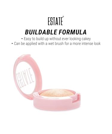 Estate Cosmetics Dew Me Baked Highlighter - Multi-Use Pressed Powder for Cheeks Eyes & Face - 3g (0.1 oz) - International Shipping Available - Buy Online on SooperMarket.com