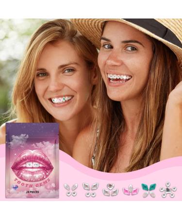 Crystal Stickers for Teeth | Gemstone Stickers for Teeth with Portable Decorative Comfortable Teeth Supplies for Daily Use Shopping Dating - Buy Online on SooperMarket.com