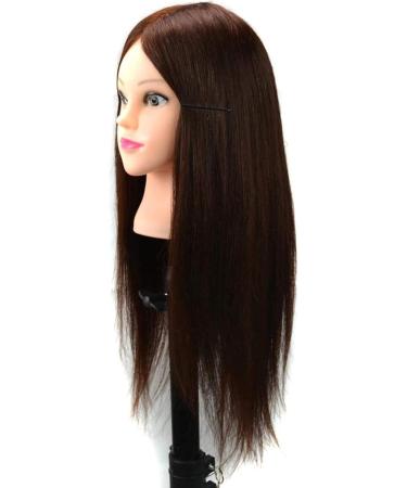 Adjustable Female Tailor Puppet with Human Hair - Training Curls & Styling Dummy Head for Wig Tailoring - Buy Online on SooperMarket.com