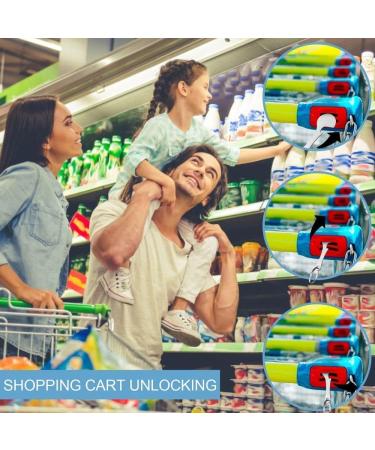 Buy 2 Sets Stainless Steel Shopping Trolley Tokens & Key Rings - Durable Metal Coin Holder & Wine Bottle Opener - Perfect for DIY & Couples - Buy Online on SooperMarket.com