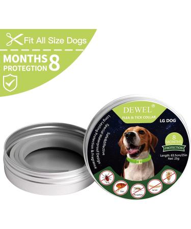 Dewel Shining Tick Collar for Dogs - Adjustable Waterproof Flea & Tick Prevention XL 63.5cm - Lightweight & Effective Vermin Control - Buy Online on SooperMarket.com