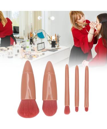 5pcs Makeup Brush Portable Complete Mirror Cosmetic Brushes Kit Sets Set Eyeshadow Loose Setting Powder - Buy Online on SooperMarket.com