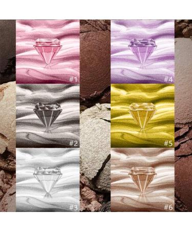 Reddhoon 6 Colors Diamond Liquid Glitter Eyeshadow Jelly Gel Shiny Eyeshadow Cream Waterproof Long Lasting Sparkling Glitter Liquid Eyeshadow Metallic Pigment - Buy Online on SooperMarket.com
