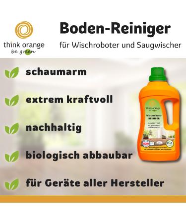 Soil Cleaner for Moped Robots - Eco-Friendly Cleaning Concentrate | 1L for Wiping Robots & Suction Wipers | Effective Dirt Removal Foam-Free All Surfaces | Think Orange Be Green - Buy Online on SooperMarket.com