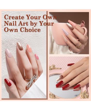 LKE Gel Nail Polish Kit with 72W UV Lamp | 6 Classic Red Colors | Glossy & Matte Top/Base Coat | Manicure DIY Set for Women - Buy Online on SooperMarket.com