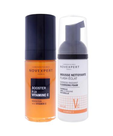 Vitamin C Essentials Set for Women - Brightening Booster & Radiant Cleansing Foam - 2 Pc Skin Care - Buy Online on SooperMarket.com