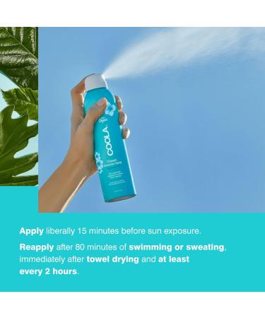 Coola Classic SPF 50 Body Sun Cream Spray 70 Percent + Organic Sunscreen with Broad Spectrum UVA/UVB Protection Reef Friendly and Vegan 177 ml Unscented - Buy Online on SooperMarket.com