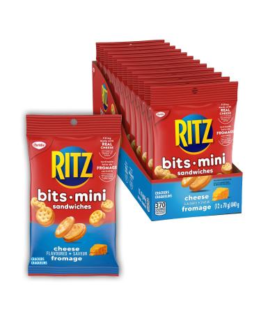 Ritz Bits Cheese Sandwich Crackers School Snacks 70 g (12 Count) Cheese 840 g (Pack of 1)