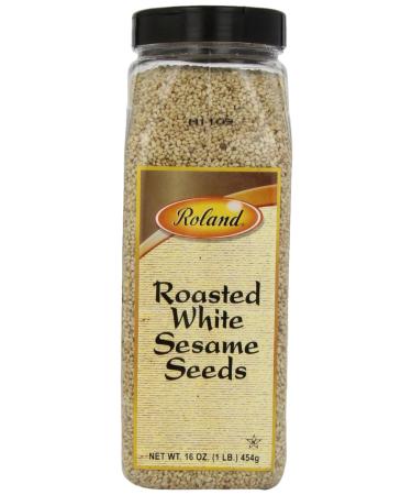 Roland Foods Roasted White Sesame Seeds, Specialty Imported Food, 16-Ounce Bottle