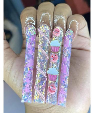Yimart 500pcs No C Curve XXXL Square Straight False Nail Tips Half Cover - Clear/Natural Long Fake Nails - Buy Online on SooperMarket.com