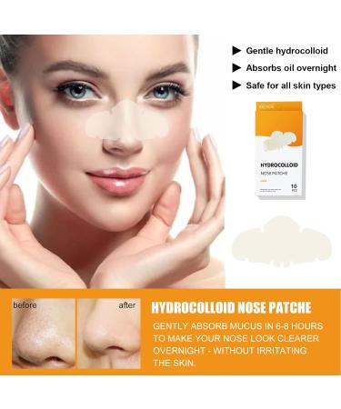 10pcs Hydrocolloid Blackhead Removal Patches | Deep Cleansing Pore Strips for Face, Nose, and Pores | Dermatologist Approved | Overnight Use - Buy Online on SooperMarket.com