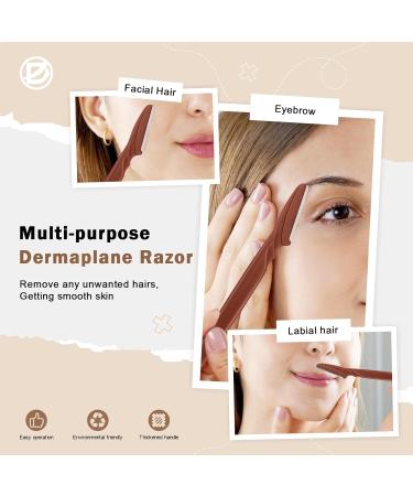 D Dermaplane Razor for Women - 6PCS Face Razors with Precision Cover | Eyebrow & Facial Hair Removal Tool - Buy Online on SooperMarket.com