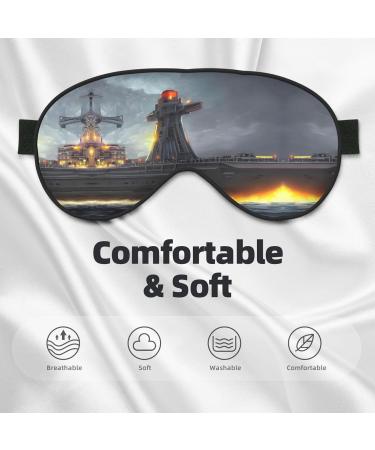 SSIMOO Giant Nuclear Ship Sleep Eye Mask | Breathable Travel Eye Patch for Relaxation - Black - Buy Online on SooperMarket.com