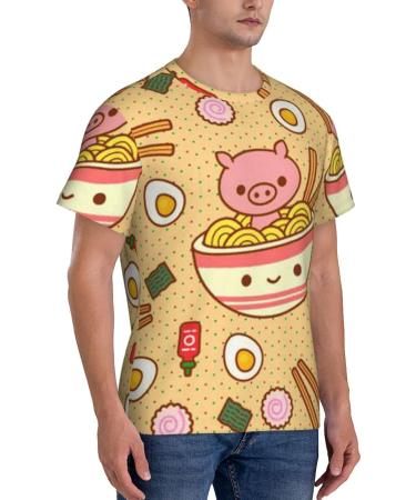 Delicious Sweet Ramen Men's T Shirt - Fashionable Graphic Tee Lightweight and Breathable Casual Summer Shirt Comfortable T-Shirt Short Sleeve Tee Crew Neck Shirt Delicious Sweet Ramen XXL - Buy Online on SooperMarket.com
