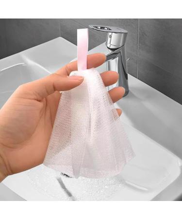 Eco-Friendly Soap Bag Set | 3PCS Double-Layer Mesh Soap Savers with Drawstring for Bar Soap | Soft Hanging Soap Pouch - Buy Online on SooperMarket.com