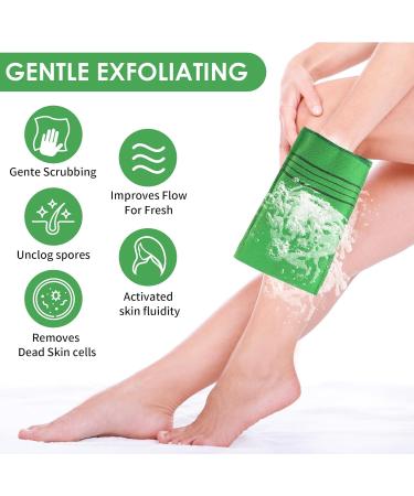 Gjinxi 5-Piece Korean Peeling Gloves - Exfoliating Medium Green Gloves for Deep Clean and Dead Skin Removal - Buy Online on SooperMarket.com