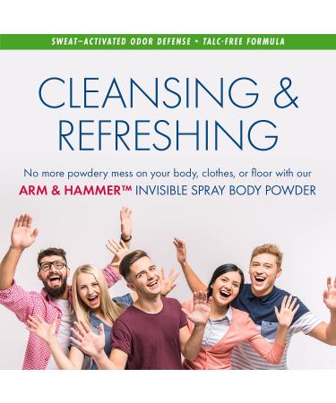 Arm & Hammer Invisible Body Powder Spray - Talc-Free Odor & Sweat Control for Men and Women - 7oz (Pack of 3) - Buy Online on SooperMarket.com