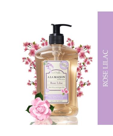 A La Maison de Provence Rose Lilac Liquid Hand Soap - 16.9 oz Pump | Natural French Milled Moisturizer - Buy Online on SooperMarket.com