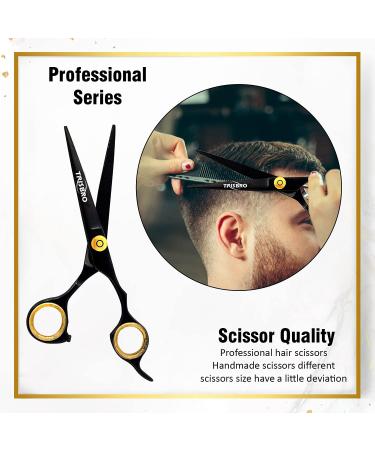 Professional Barber Razor Edge Hair Cutting Scissors/Shears TRISBRO Trimming Scissors for Hair 6.5 Inch Stainless Steel Hairdressing Styling Trimming Shears - Adjustable Screw (Black) - Buy Online on SooperMarket.com