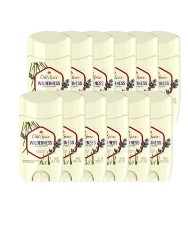 Old Spice Antiperspirant Deodorant for Men Wilderness With Lavender Inspired By Nature Invisible Solid 2.6 Ounce (Pack of 12)