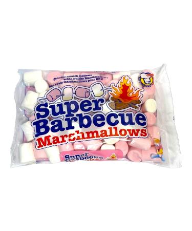 Mr. Mallo Super Barbecue Marshmallows Pink & White |Foam sugar goods mouse bacon |Soft candy for barbecue campfire or for grilling (1x 300g)