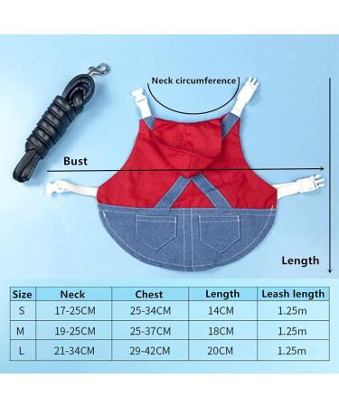Adjustable Soft Rabbit Dishes & Leash Set for Small Pets - Perfect for Rabbits Cats & Guinea Pigs (Red M) - Buy Online on SooperMarket.com