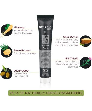Naturtint Mens Permanent Hair Colour Gel 3N Dark Chestnut Brown for Hair Beard and Moustache. Ammonia Free up to 100% Grey Coverage Natural Looking Long Lasting Results - Buy Online on SooperMarket.com