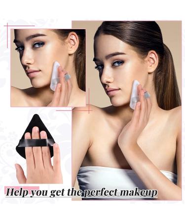 Patelai 2 Pcs Triangle Powder Puff Set - Soft & Reusable Makeup Sponges for Loose Powder & Foundation - Black & White - Buy Online on SooperMarket.com