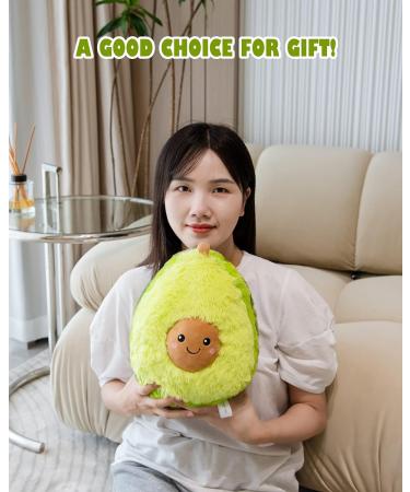 Cute Avocado Plush Toy 11.81 Inches - Soft Fruit Stuffed Cushion Doll for Kids - Bedroom Decoration Gift - Christmas Birthday Valentine - No Legs - Buy Online on SooperMarket.com