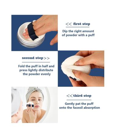 Whaline 4 Pack Velour Powder Puff - 2.9 Inch Washable Cotton Puffs with Ribbon & Case for Foundation Body & Loose Powder (White - Buy Online on SooperMarket.com
