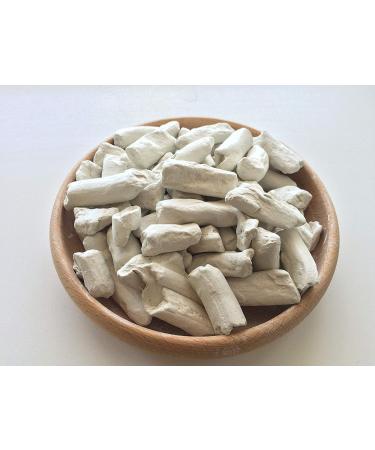 WHITE Pressed clay chunks natural for eating (food) 4 oz (110 g)