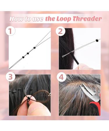 Vlasy Hair Extensions Tools Kit Professional Tools With Hair Extension Pliers Loop Needle Threader and Pulling Hook Needle for Nano Beads and Microlink Beads 3 Pcs Hair Pliers Set - Buy Online on SooperMarket.com