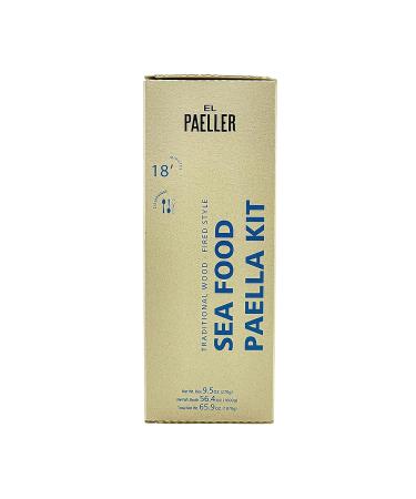 El Paeller Wood-Fired Paella Kit from Valencia, Spain | Includes Cooking Base & Rice | Makes 3 Servings | Seafood Paella - Buy Online on SooperMarket.com