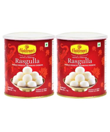 Haldiram's Nagpur Rasgulla Diwali Sweet - 1 KG (Pack of 2)