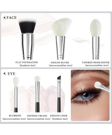 BEILI Makeup Brushes 6 Pieces Set of Vegan Makeup Brushes Powder Foundation Eye Shadow Mixing Concealer Set of Brushes for Creases Brushes for Eyebrow Liner - Buy Online on SooperMarket.com