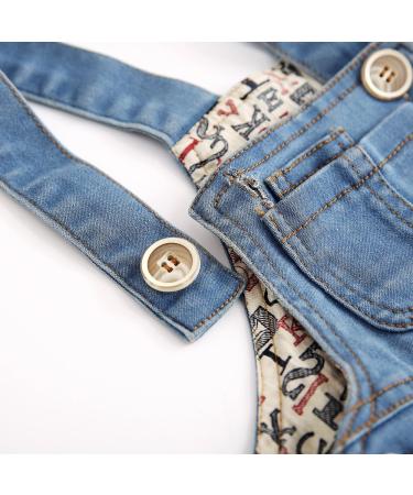 KIDSCOOL SPACE Baby & Little Boys/Girls Water Washed Ripped Soft Denim Overalls 2-3 Years Light Blue-2061 - Buy Online on SooperMarket.com