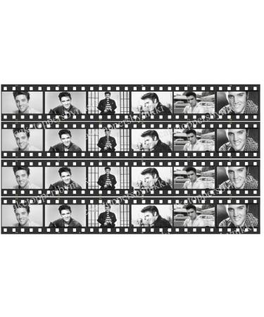 Elvis Presley Icing Film Strips X 4 Uncut Cake Topper