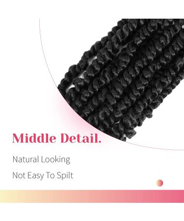 BOHOBABE Crochet Passion Twist Hair 10 Inch Short Pre-looped 8 Packs - 1B - Buy Online on SooperMarket.com
